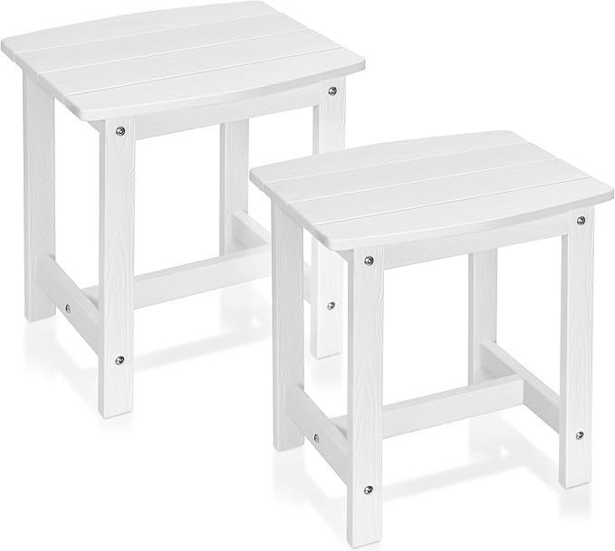 Y&M Outdoor Side Table, HIPS Adirondack Small Single Table, Waterproof Square by YM