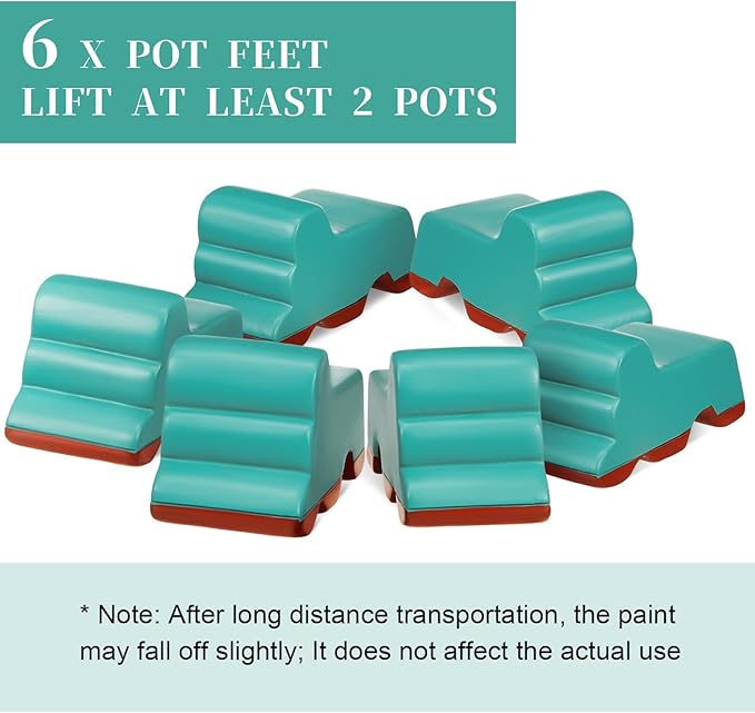 Kigeli 6 Pcs Resin Garden Pot Feet - Image 7