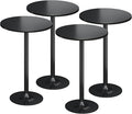 Flamaker Round Bistro Pub Table Modern Style Metal Base MDF Top Cocktail Bar by Flamaker