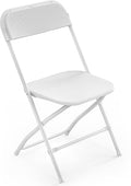 VINGLI 1 Pack White Plastic Folding Chair, Indoor Outdoor Portable Stackable by VINGLI