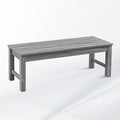 Psilvam 2-Person Outdoor Poly Lumber Patio Backless Bench, Fade-Resistant & by PsilvamGardenFurniture
