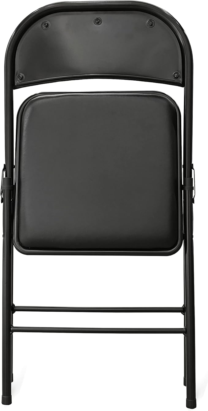 Amazon Basics Comfortable Vinyl-Padded Metal Steel Folding Chairs - Image 5