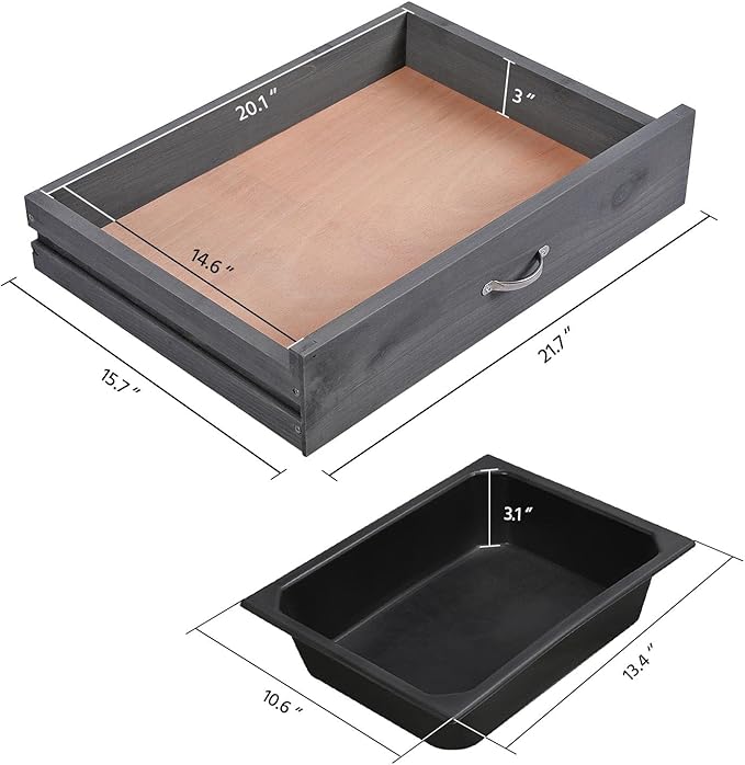 Yaheetech Outdoor Potting Bench Table Potters Benches Garden Workstation - Image 7
