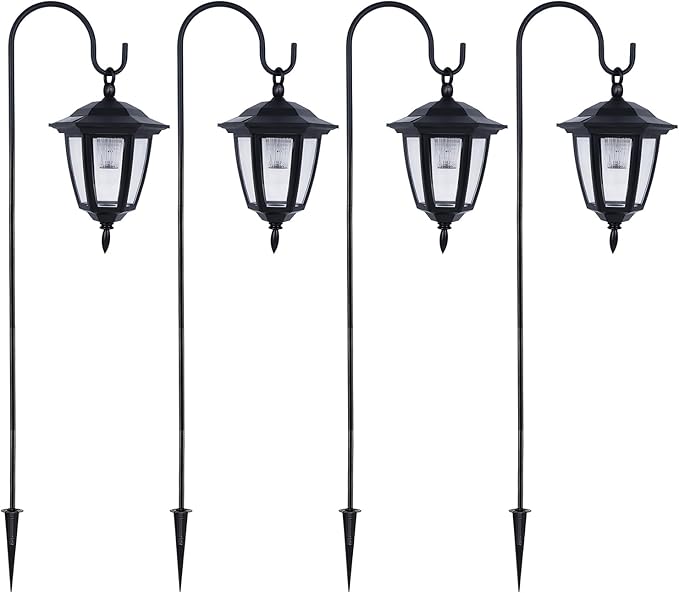 Dynaming 4 Pack Solar Hanging Lights Outdoor, Solar Powered Garden Decorative - Image 8
