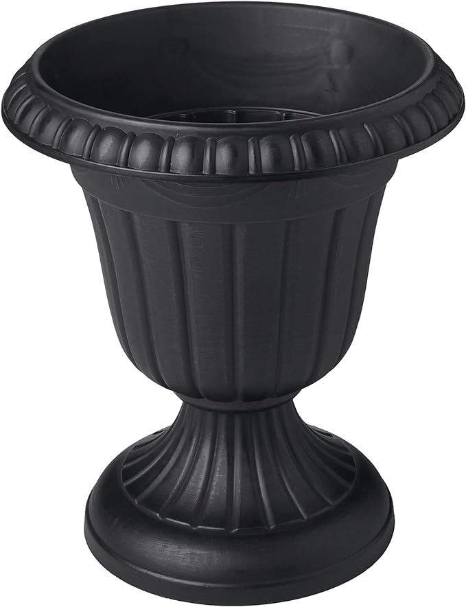Arcadia Garden Products PL00BK Classic Traditional Plastic Urn Planter - Image 2
