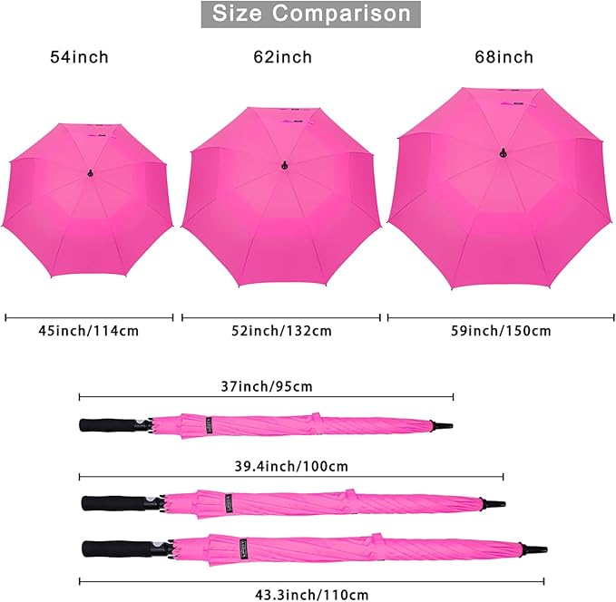 G4Free 47/54/62/68/72 Inch Automatic Open Golf Umbrella Oversize Extra Large - Image 8
