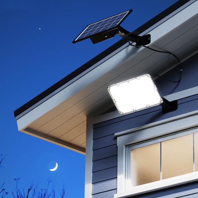 JACKYLED 1000 Lumens 299 LED Solar Lights Outdoor Bright Solar Dusk to Dawn - Image 4