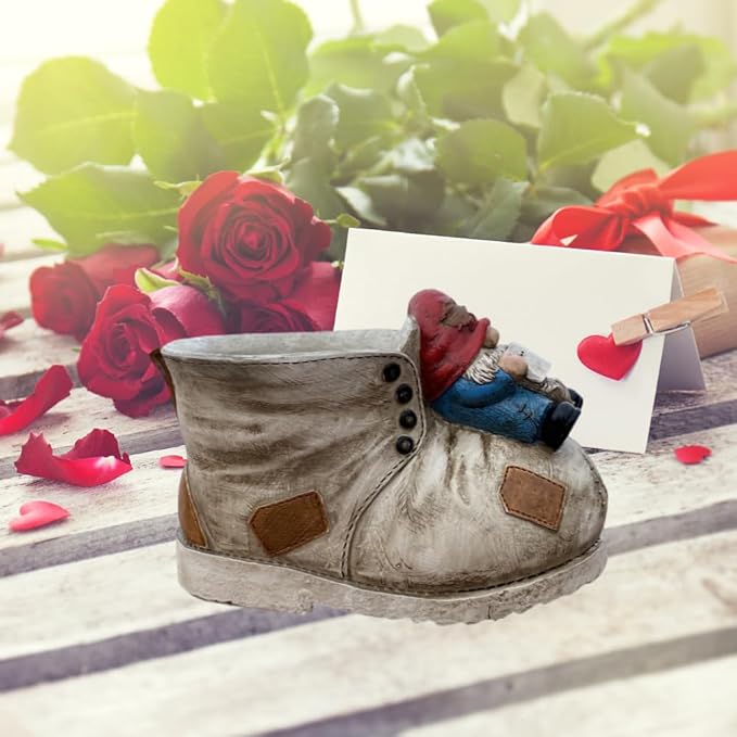 Cute Planter Pot Suitable for Indoor and Outdoor, Small gnome Resin Succulent - Image 5