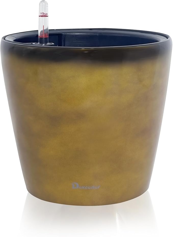 Dexceder 9x8 Inches Self Watering Planter Indoor Outdoor, Inner Pot Design by Dexceder