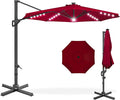 Best Choice Products 10ft Solar LED Cantilever Patio Umbrella, 360-Degree by BestChoiceProducts