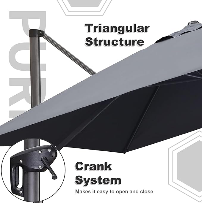 PURPLE LEAF 10' X 13' Patio Umbrella - Image 8