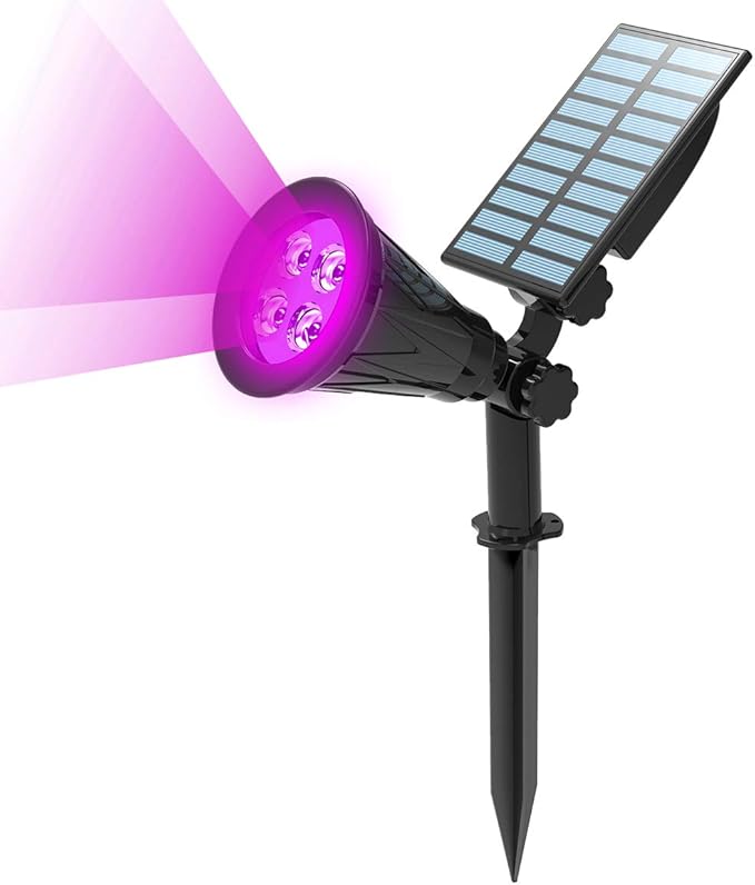 T-SUN Solar Spotlights, 4 LED Solar Waterproof Outdoor Landscape Lights by T-SUN