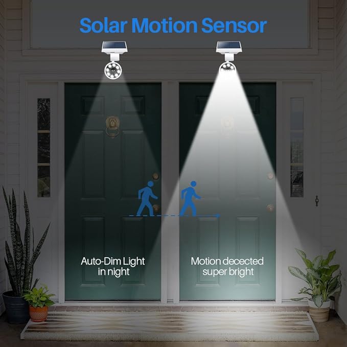 Solar Motion Lights Waterproof Metal Body, 1400-Lumen 9-Watt, Solar Powered - Image 3