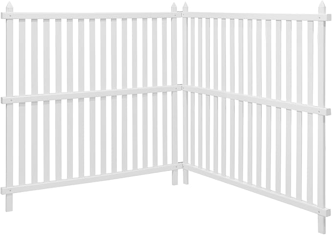 VEVOR 48" W x 48" H Vinyl Fence Panels, Air Conditioner Fence, Outdoor Privacy - Image 9