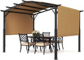 VEVOR 10 x 10 ft Outdoor Pergola, Arched Top Metal Pergola, Retractable Pergola by VEVOR