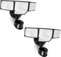 LUTEC 80W 9000LM LED Security Lights Motion Sensor Outdoor Lights, 4 Head LED by LUTEC