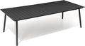 95" Patio Outdoor Dining Table for 8-10, Weather-Resistant Wood-Grain Top by VredHom