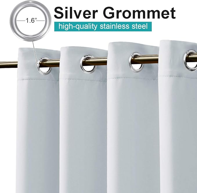 NICETOWN 2 Panels Weighted Outdoor Curtains - Image 3