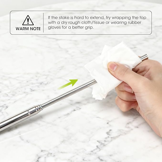 Aieve Extendable Plant Stakes, 13in to 49in Stainless Steel Telescoping - Image 8