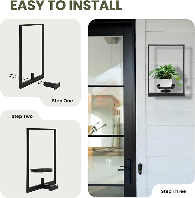 Wall Plant Holder Window Plant Shelves Set of 2, Wall Planters - Image 7