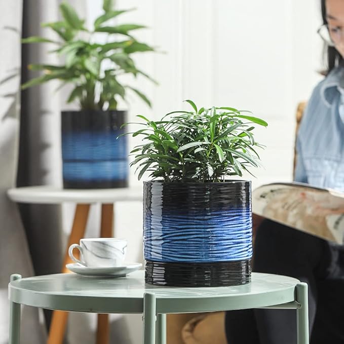 Nihow Ceramic Plant Pot: 6 Inch Planter - Image 4
