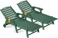 Outdoor Chaise Lounge Chair Set of 2, Patio Lounge Chairs by CIOKEA