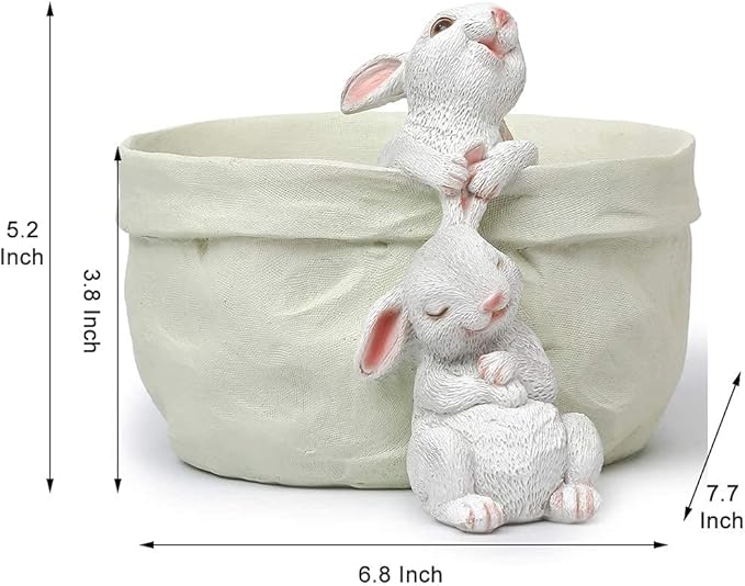 Rabbit Flower Pot Succulent Planter Garden Pots, Decorative Flower Pot - Image 5