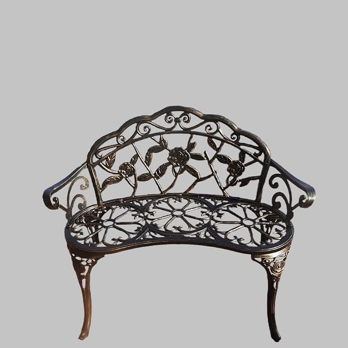 KAILI Garden Bench, Metal Aluminum Rose, Suitable - Image 6