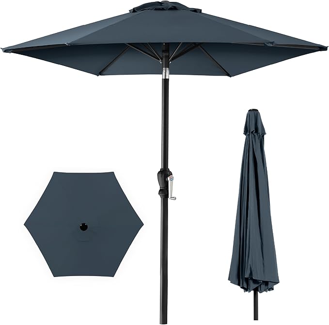 Best Choice Products 10ft Outdoor Table Compatible Steel Polyester Market Patio by BestChoiceProducts