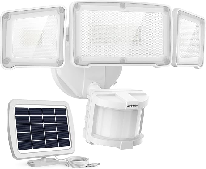 LEPOWER 1600LM LED Solar Security Lights Motion Outdoor, Motion Sensor Light by LEPOWER