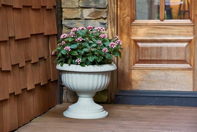 Southern Patio Dynamic Design 18 Inch Outdoor Home Resin Grecian Urn Versatile - Image 2