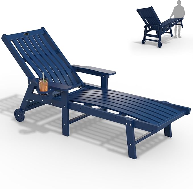 Patio Chaise Lounge Chair, Oversized Lounge Chair Outdoor by THOEOE
