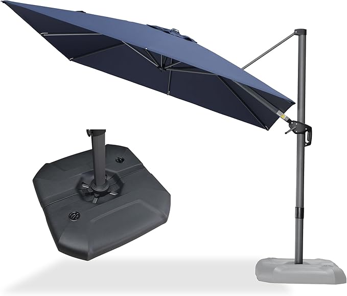 PURPLE LEAF Patio 9 Feet Cantilever Offset Umbrella - Image 3