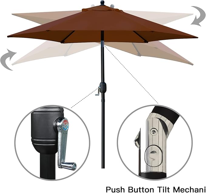 Sunnyglade 7.5' Patio Umbrella Outdoor Table Market Umbrel - Image 2