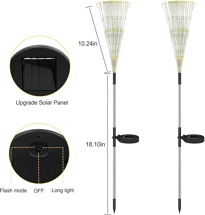 Solar Garden Lights Outdoor Decor: Fireworks Light Waterproof - Image 5