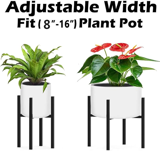 Metal Plant Stand, Adjustable Size Fits 10 12 13 14 15 16 Inches Large Planter - Image 3