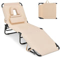 GYMAX Tanning Chair, 350lbs Beach Lounge Chair by GYMAX