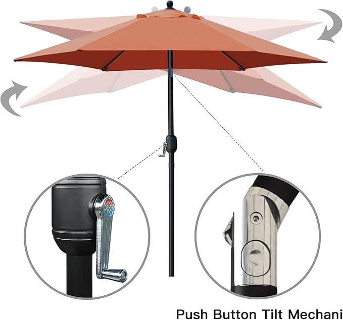 Sunnyglade 7.5' Patio Umbrella Outdoor Table Market Umbrella - Image 2