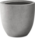 Kante 16.5" Dia Round Concrete Planter, Large Outdoor Modern Indoor Decorative by Kante