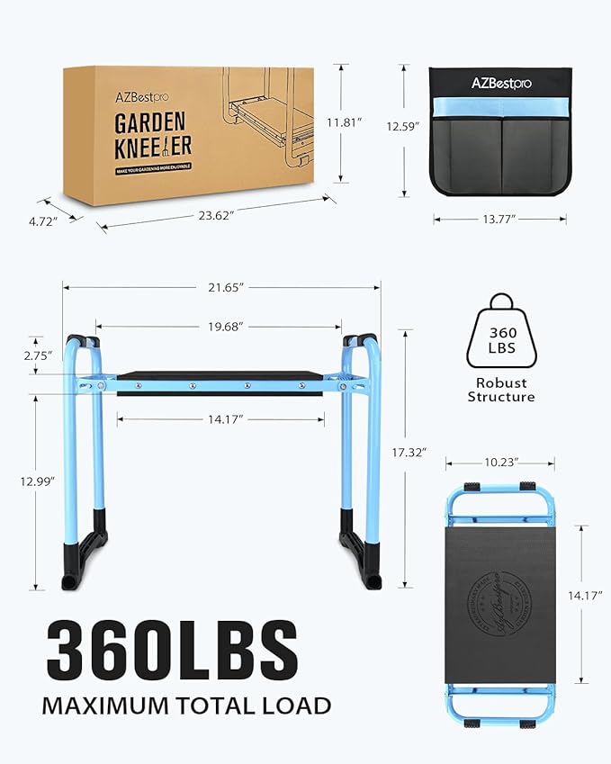 Garden Kneeler and Seat, Upgraded Foldable Heavy Duty Gardening Stool - Image 2
