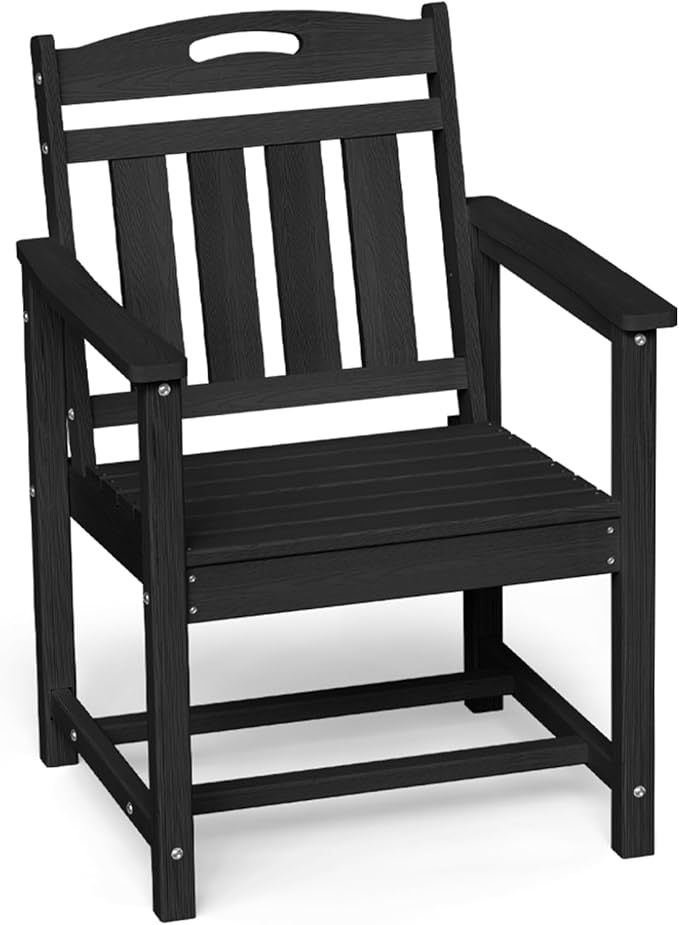 Ciokea Outdoor Patio Dining Chair, HDPE Porch Chairs by CIOKEA