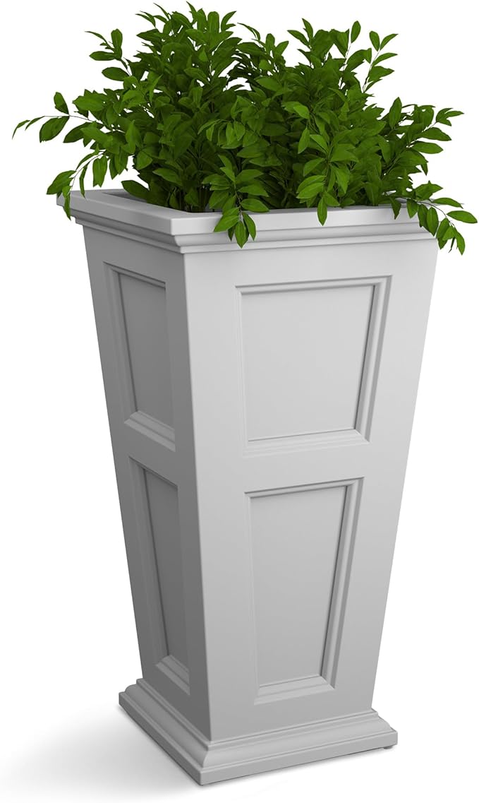 Mayne Fairfield 34-Inch Tall Planter – Weather-Resistant Self-Watering by Mayne