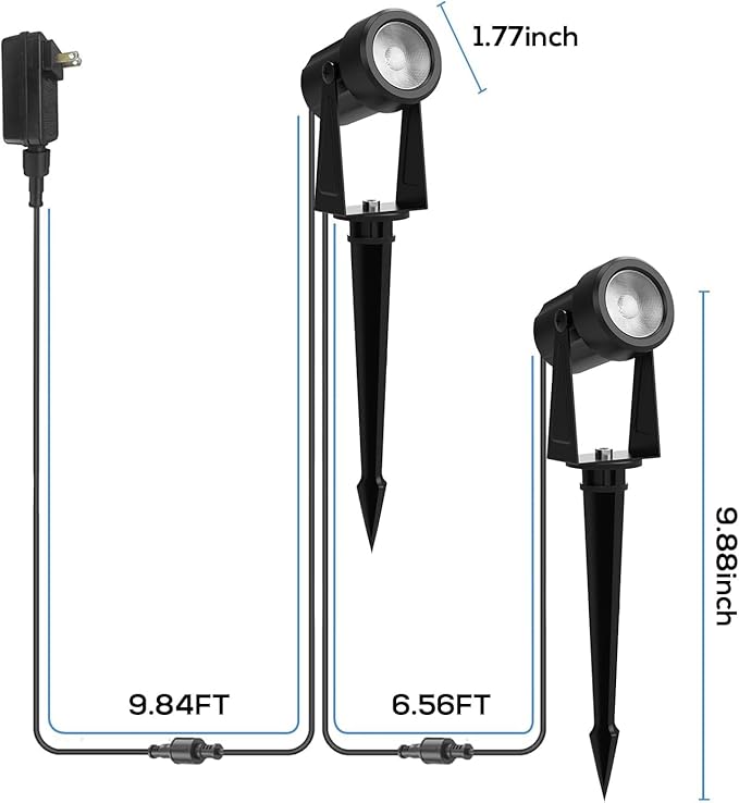 Banord Outdoor Landscape Lighting, 4 Pack Low Voltage Landscape Lighting - Image 3