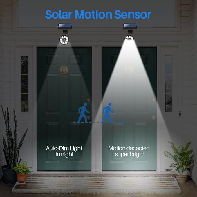 Solar Motion Lights Outdoor 1400-Lumen LED Spotlight 9-Watt Solar Flood - Image 3