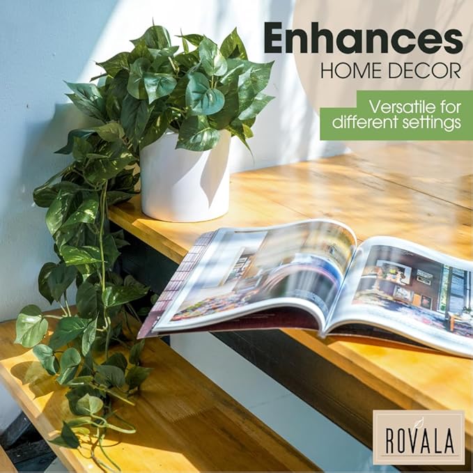 MY ROVALA Silk Plants for Home Decor Indoor in Pot Realistic Artificial Plants - Image 9