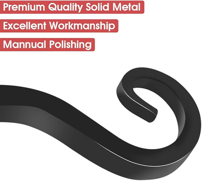 Jardim 2 Pack 6 Inch Premium Decorative Metal Iron Wall Hook, Indoor Outdoor - Image 3