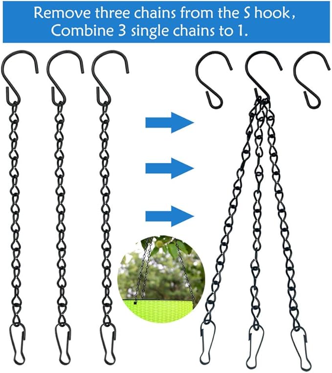 YINGFENG 4 Pack 35 Inches Hanging Chains Black, Garden Plant Hangers, - Image 6