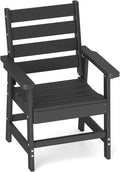 GREENVINES Outdoor Dining Chair | HDPE | Patio Chairs | All-Weather | Black by GreenVines