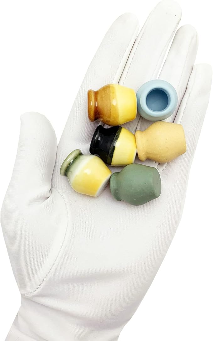 Miniature Terracotta Pots, 6 Pieces Mini Ceramic Clay Flower Pots Pottery - Image 6