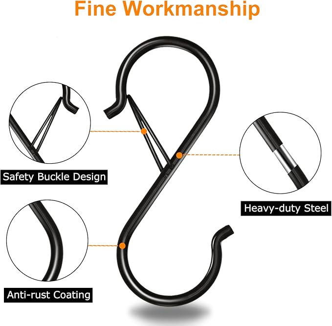 16 Pack Heavy Duty S Hooks - Image 3